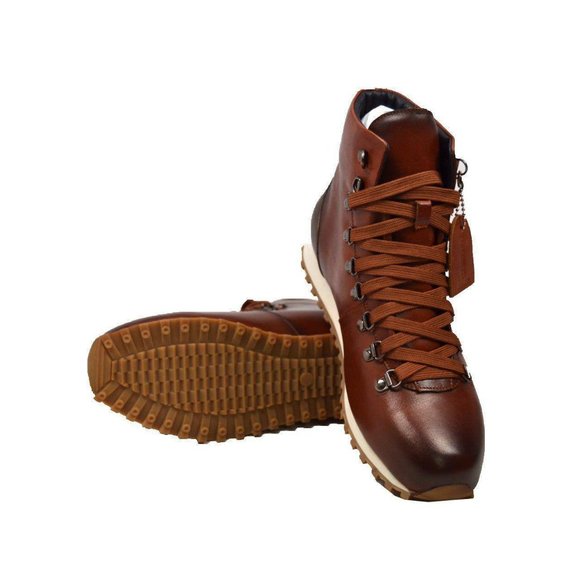 British Walkers Alpine GT Men's High Top Surrey Sneakers Brown - Picture 7 of 7
